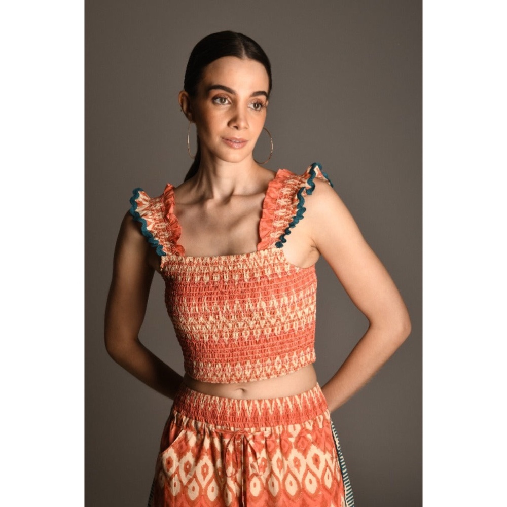 Pia Smocked Crop Top